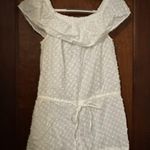 Madewell White Off the Shoulder Swiss Dot Romper Size S Photo 2