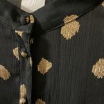 H&M NWOT  Chiffon Dress Black/gold-colored dots Photo 7