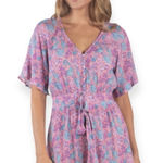 Simply Southern  Seahorse V-Neck Lightweight Romper Size L NEW Photo 0