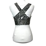 Emily Hsu Zebra Print Crop Top Women’s Small Crisscross Back Activewear Yoga Photo 1