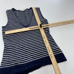 J.Crew Tank‎ Top Womens Small Blue Striped V Neck Sleeveless Knit Wool Blend Photo 6
