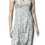 Mimo Women’s Size S Light Blue Floral Print Cotton Voile Sleeveless Tank Dress Photo 0