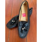 Lauren Ralph Lauren W 7.5 Black Leather Driving Loafers Moccasins Slip Photo 7