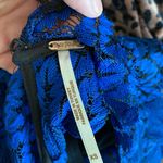 Free People Blue Simone Mock Neck Lace Mini Casual Dress xs romantic goth Photo 6