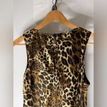 Francesca's Francesca’s Leopard Print Sleeveless Maxi A Line Dress Satin Size Small Photo 3