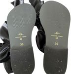 Elina Linardaki Satin Tie Up Gloria Black Leather Beaded Sandals size 35 US 5 Photo 7