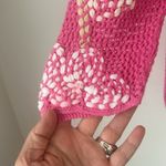 Sigrid Olsen Sport Hand Knit Pink Loose Knit Embellished Sweater Size Lg 🔴 Photo 3