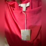 Chelsea 28 Pink Polka Dot One Shoulder Ruffle Feminine Midi Dress Womens XL NWT Photo 13