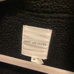 Avec Les Filles  oversized faux leather sherpa shearling black biker jacket Photo 6