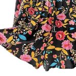 EXPRESS  Floral Long Sleeve Multicolor Black Romper V-Neck Cross Ties Women’s 10 Photo 9