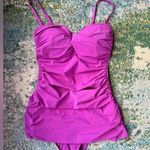 Profile by Gottex pink ruched one piece swim dress, size 8 Photo 0