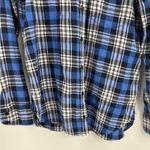 J.Crew Women’s  boy shirt blue red white button up plaid cotton flannel size 2 Photo 3