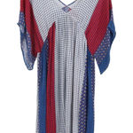 Velzera Boho Beachy‎ Patchwork Midi Dress Womens M Summer Vacation Comfort Poolside Photo 0