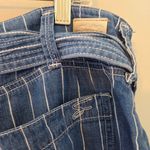 Seven7  Striped Tie Belt Waist Wide Leg Jeans Photo 8