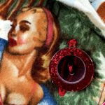 Brigi Country Babes Pajama Top Pin Up Girl Winter Scene Flannel Button Front M Size M Photo 2