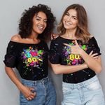 80s Shirts for Women I Love The 80s Tshirts for Women 1980 Themed 2XL Black Size XXL Photo 1