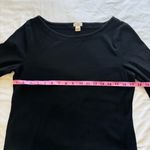 J.Crew Black Bell Sleeve Boatneck Long Sleeve Blouse Top Preppy Career Office S Photo 4