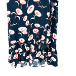 J.Crew Mercantile size 0 short sleeve wrap dress deep teal floral print Photo 5