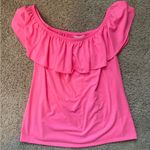 Lilly Pulitzer  La Fortuna Pink Off-Shoulder Ruffle Top Photo 0