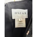 Vintage Oscar Oscar De La Renta Black Floral Print Midi Velvet Dress Photo 3