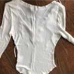 William Rast  lace up waffle top 3/4 sleeve Photo 7