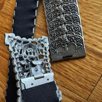Silver Metal And Elastic Link Belt With Enamel‎ And Rhinestone Buckle Women's Photo 1
