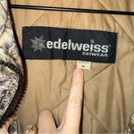 Vintage Edelweiss Ski Jacket Floral Rose Print Gold Women's Jacket Size M Photo 8
