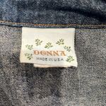 Vintage Donna Denim Maxi Dress Tulip Floral Embroidered Rhinestones Cottage Core Blue Size undefined Photo 6