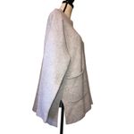 Elie Tahari Minimalist Blue Sweater Size L Lagenlook Side Slits Boxy Length Long Sleeve NEW Photo 1