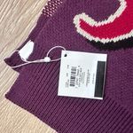 Coach NWT Script Print Wool Blend Knit Logo Muffler Scarf Photo 1