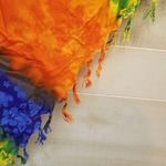 None {58" x 45"} Rainbow Hawaiian Hibiscus Swimsuit Cover Up Wrap Skirt Dress Photo 4