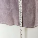 Mixit  Womens Sz 8/M Lavender Genuine Leather Suede Shirt Jacket Snap Front Lilac Photo 6