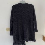 Madewell black cardigan with fringe detail and pockets S 100% cotton Photo 5