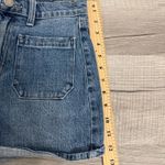 Altar'd State Altar’d State Just Black Denim High Waisted Jean Shorts XS Blue Cuffed Photo 5