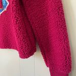 Harry Potter Hogwarts Pink Fuzzy Sherpa Sweatshirt ~ Sequins ~ Juniors Size L Photo 4