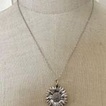 Silver tone you are my sunshine flower pendant necklace Photo 1