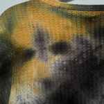 BiBi Black Yellow Green Tie Dye Waffle Knit Shirt Multiple Size L Photo 7