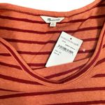 Madewell NWT Sweet Dahlia Oversized Orange Red Striped Bell Sleeve Tee Shirt Top Photo 2