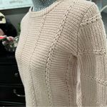 Madewell Textured Knit Crewneck Sweater XS Soft Blush Neutral – Quiet Luxury Photo 3