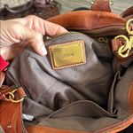 J.Crew Tan Leather Handbag with Gold Accents Photo 2