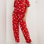 Aerie Red Holiday Lights Antlers Smiley® Flannel Skater Pajama Pants - size XL Photo 8