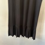 Ecru . Black Dress Ruffle Hem NEW Small Photo 4
