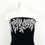 Vintage Y2K Beaded Embellishment Strapless Gown in Black | Size 4 Photo 1