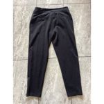 Betabrand  Black Ribbed Zip Ankle Dress Pants Women's Size L Photo 3