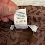 Charlotte Russe Brown & Tan Lightweight Short Sleeve Plunging Tie Neck Button M Photo 7