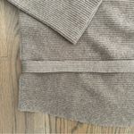 Vince Cashmere Wool Ribbed Funnel Neck Belted Sweater in Light Brown Size Small Photo 7