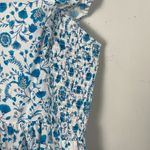 Draper James  Flutter Ruffle Strap Midi Dress Blue Floral Paisley Cottagecore med Photo 3