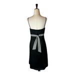 Ann Taylor  Dress Women 14 Petite Black Gingham Belt Square Neck Mini Preppy Boho Photo 3