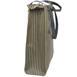 Ladies Large Tote Bag Purse ~ Khaki Green Tan & Black Stripe ~ Shopping HandBag Photo 4