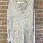SheIn Gray Knit long Cableknit Sweater with Pockets Photo 0